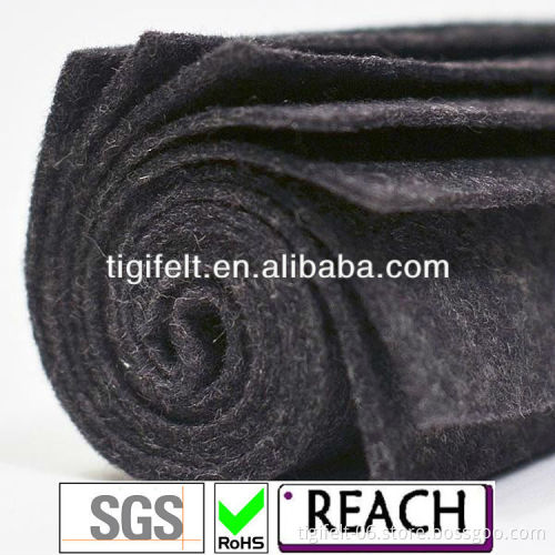 Grey wool felt with different wool content